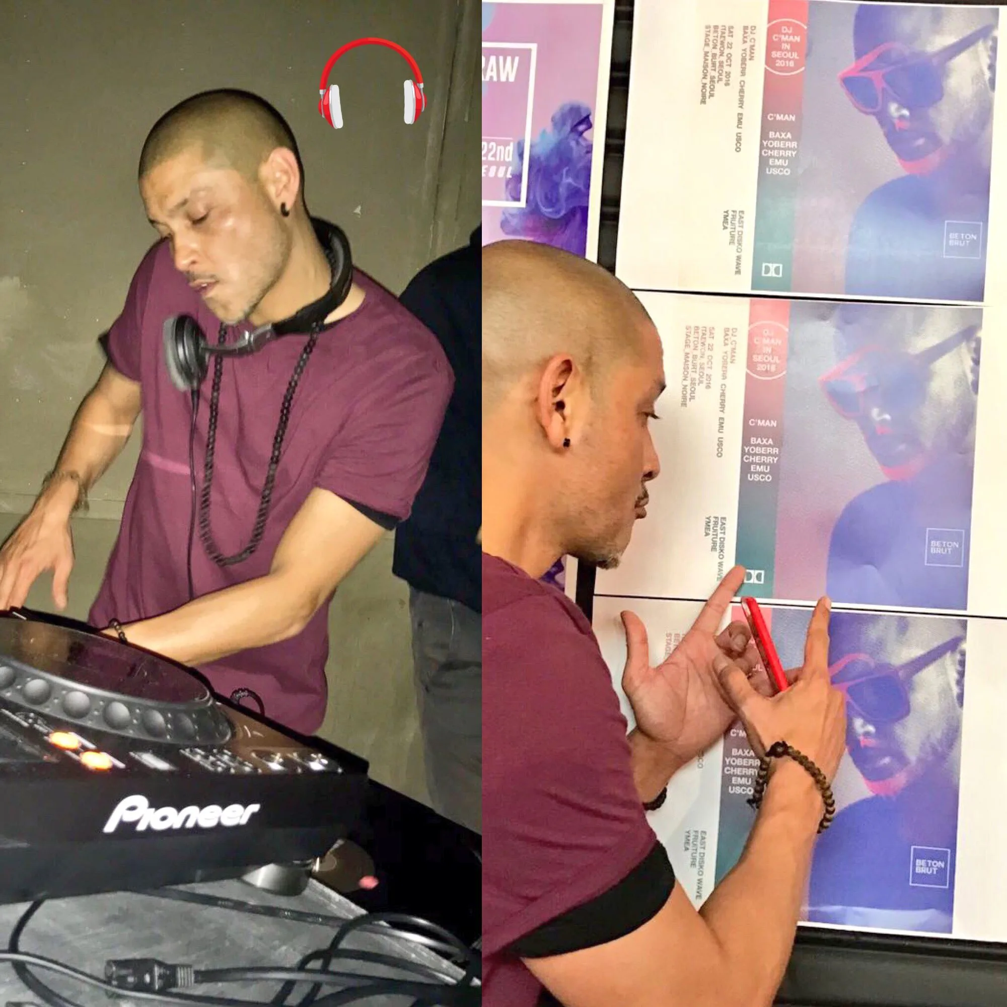 DJ CMAN DJing in Itaewon, Seoul, Korea — international soul and funk set