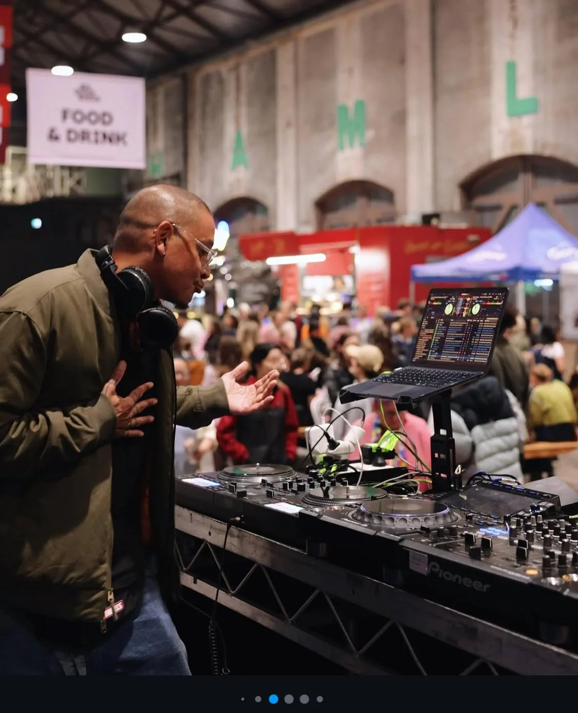 DJ CMAN at a Sydney market party — jazz and funk