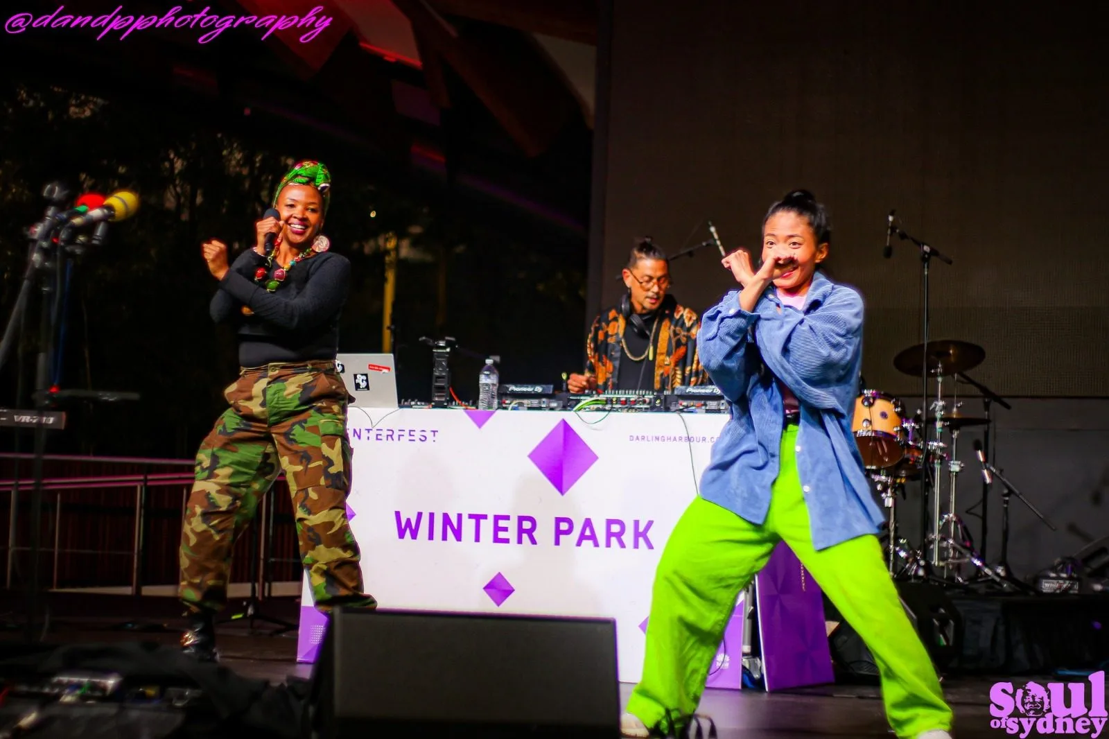 Live stage performance at Winter Park, Sydney — DJ CMAN event
