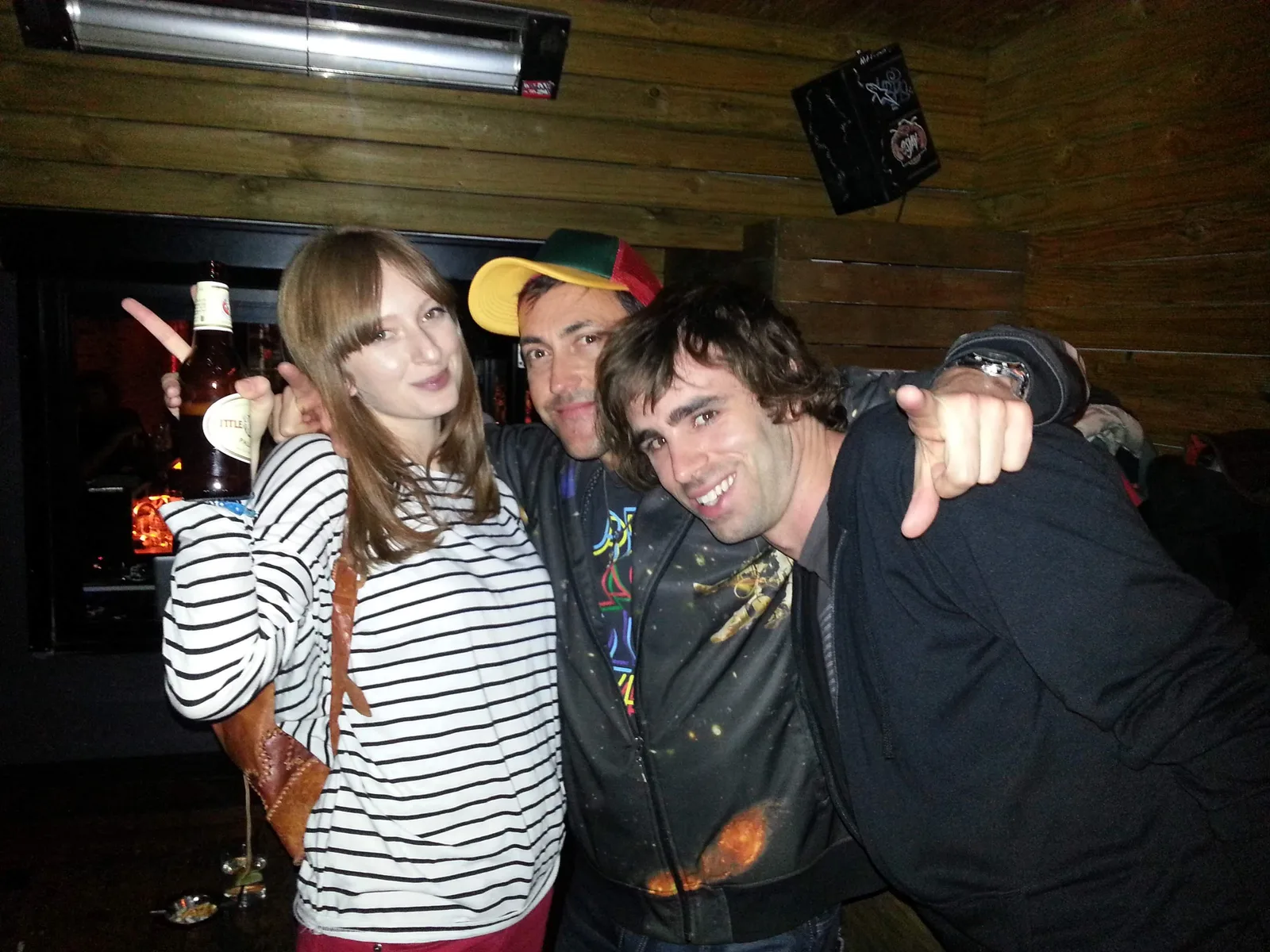 Three people posing for the camera at Ching-a-Lings Sunday Sessions