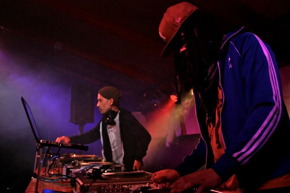 A DJ finishing the set at the Man Hotel, Falls Creek