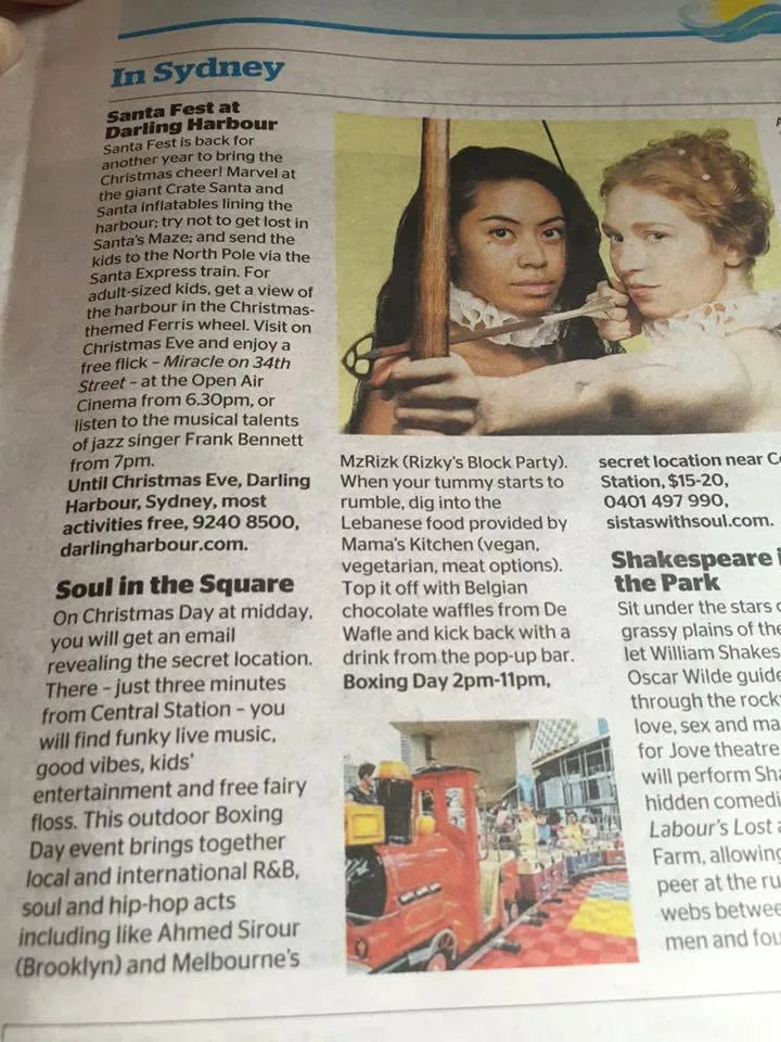 A newspaper listing for Soul in the Square on Boxing Day