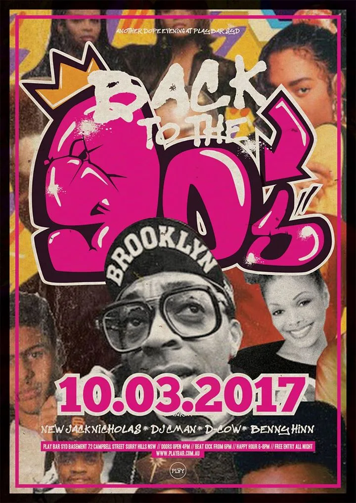 Back to the 90s Brooklyn flyer for 10 March 2017