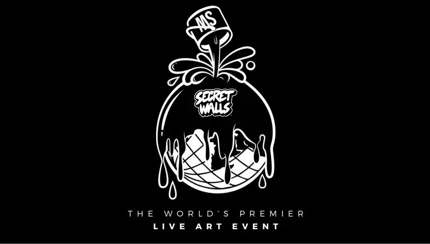 Secret Walls logo, the world's premier live art event