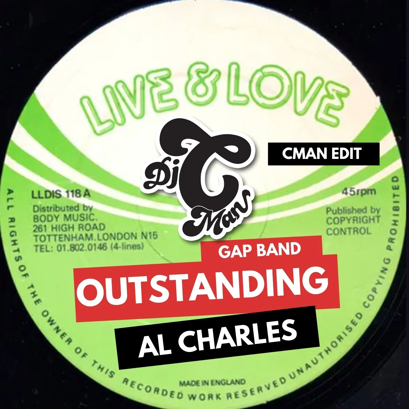 Cover art for Al Charles - Outstanding (Gap Band reggae cover, CMAN Edit)