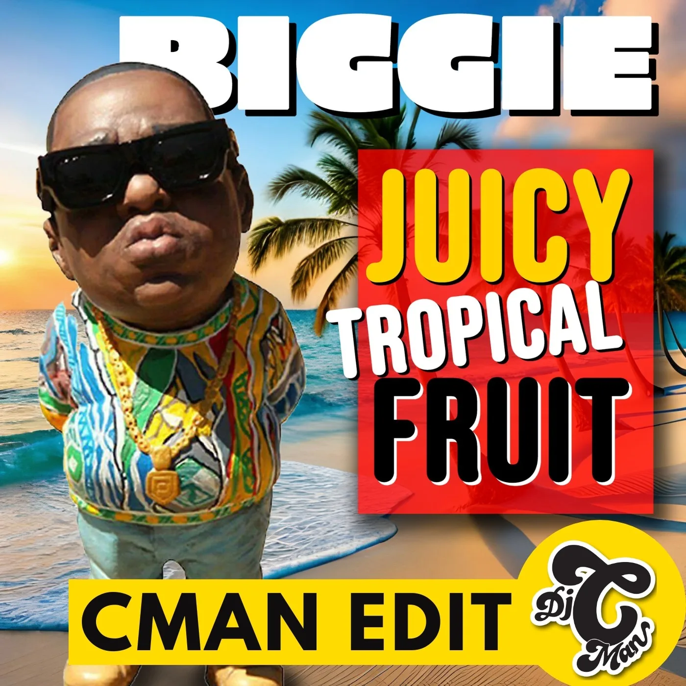 Cover art for the CMAN edit of Biggie's Juicy, tropical fruit