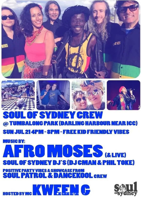 DJ CMAN, Afro Moses & Soul of Sydney at Darling Harbour Winter Festival, Tumbalong Park
