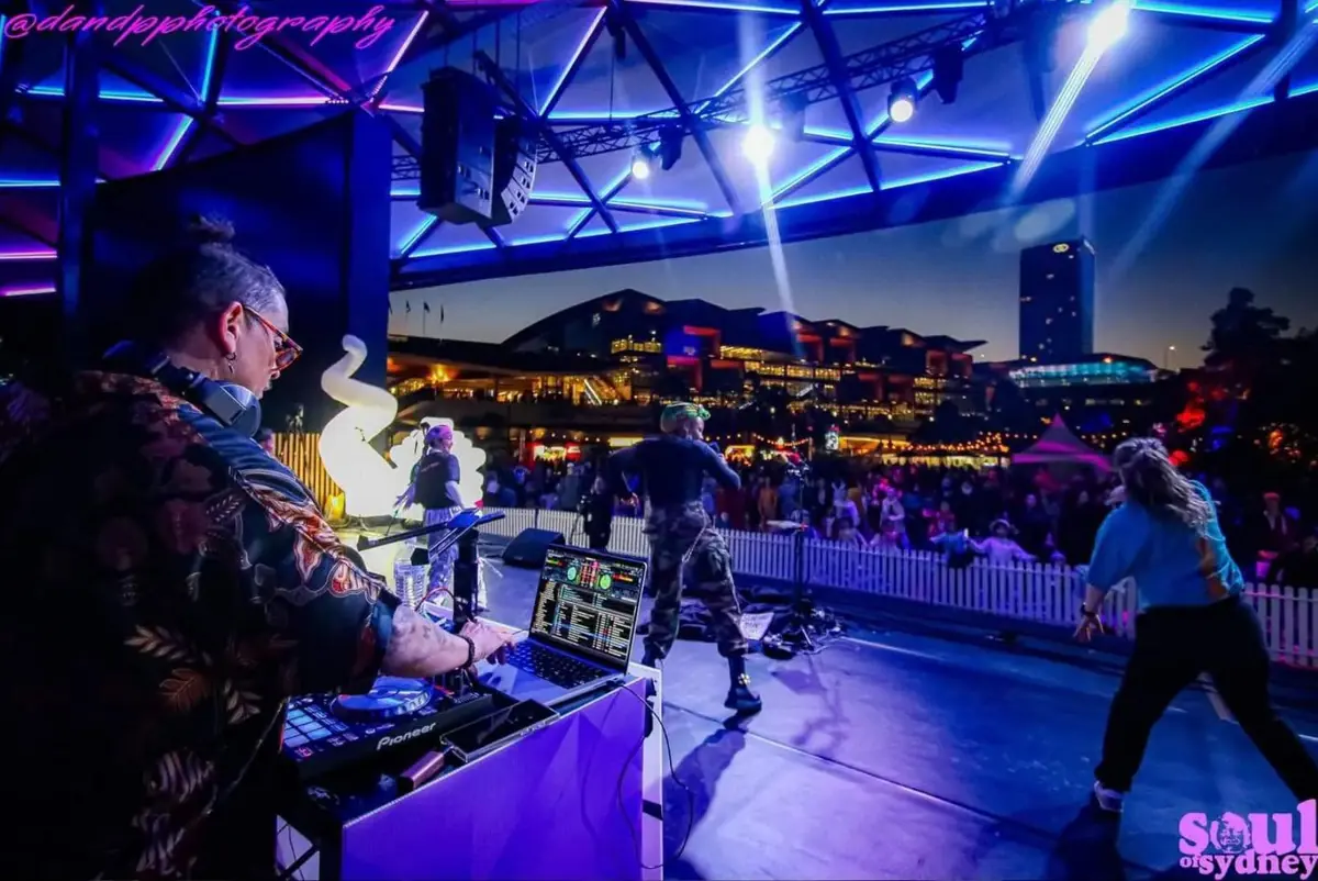 Soul of Sydney and Afro Moses live at Tumbalong Park, Darling Harbour