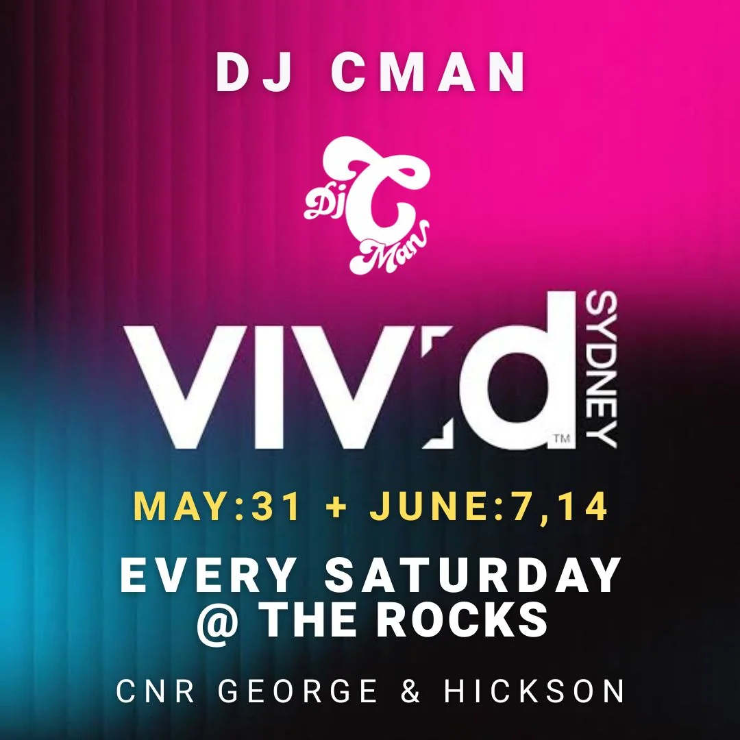 DJ CMAN performing live during Vivid Sydney 2025 at The Rocks